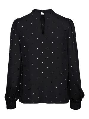 VMMARLEY L/S TOP WVN Black/Negro