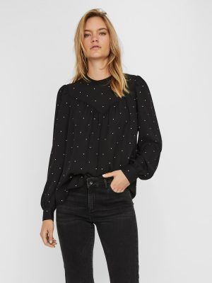 VMMARLEY L/S TOP WVN Black/Negro