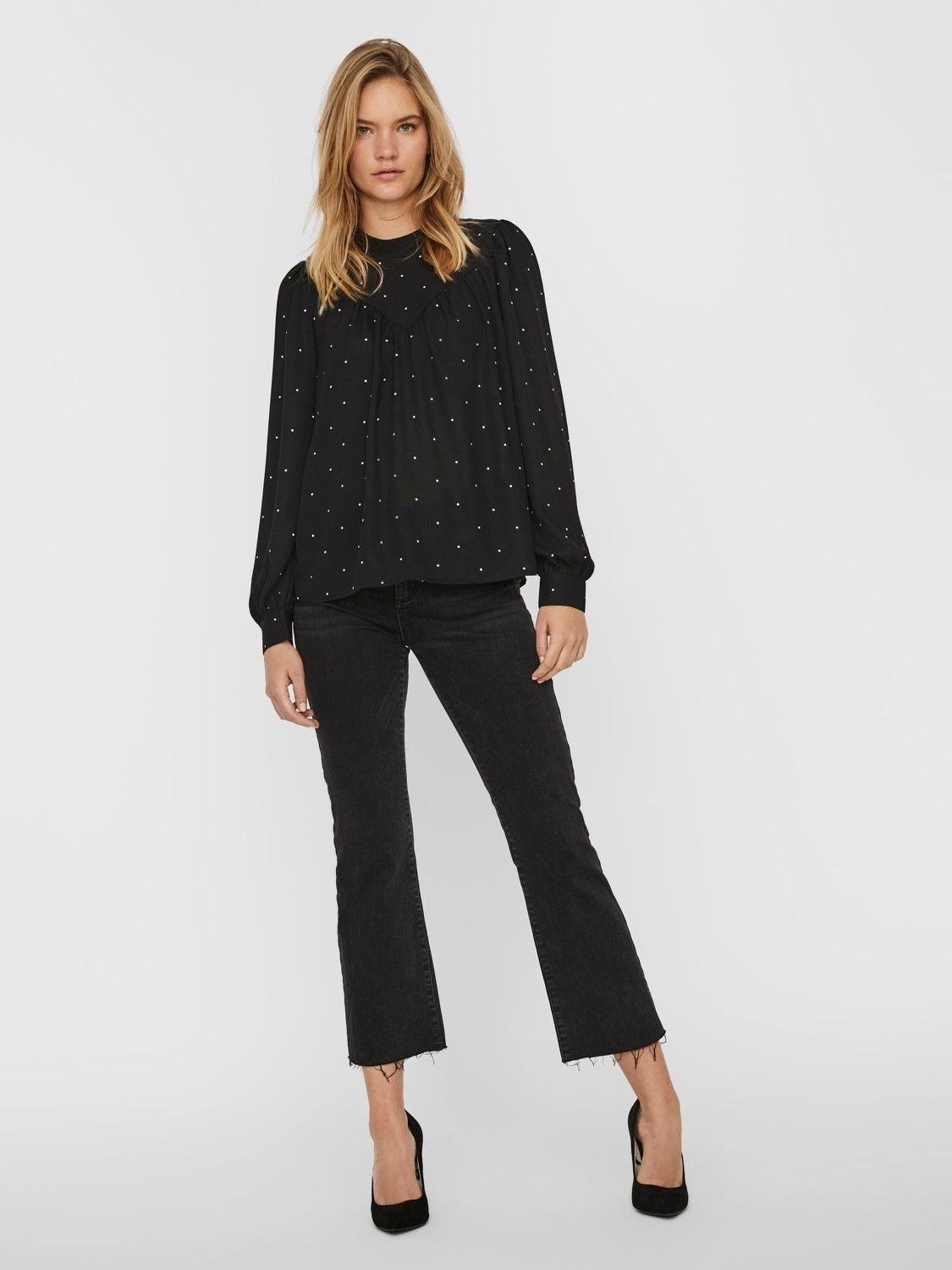 VERCAM015 (6) VMMARLEY L/S TOP WVN Black/Negro