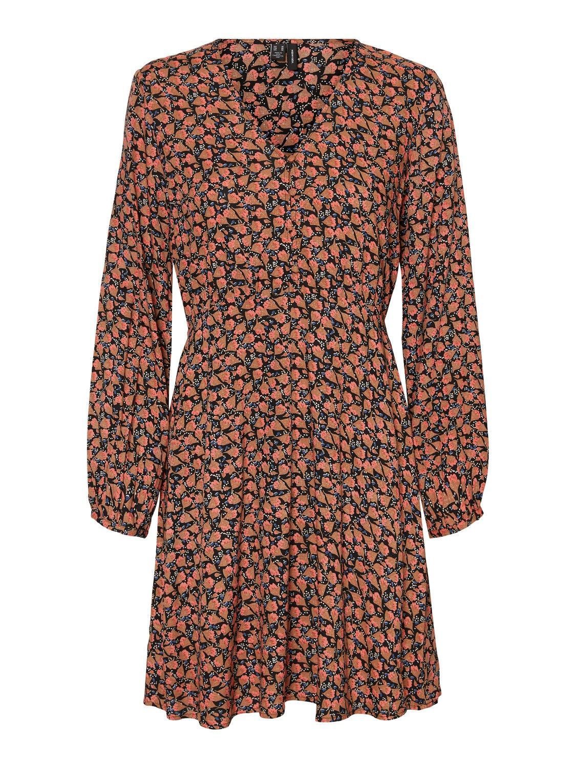 VERFAL003 (4) VMMILDA LS SHORT DRESS WVN GA