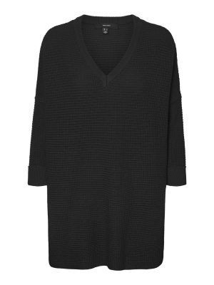 VMLEANNA 3/4 V-NECK LONG BLOUSE GA BOO Negro/Black