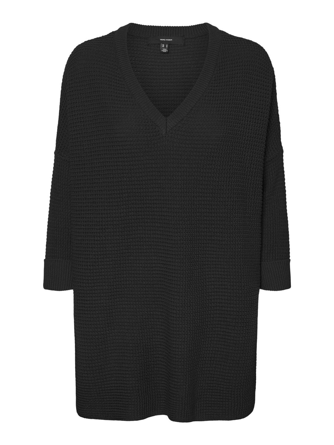 VEROCAM044 (3) VMLEANNA 3/4 V-NECK LONG BLOUSE GA BOO Negro/Black