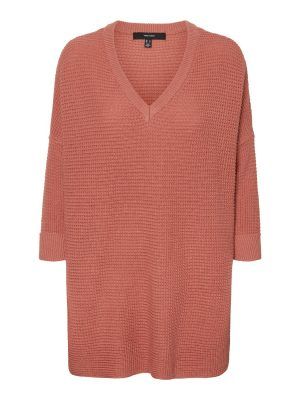 VMLEANNA 3/4 V-NECK LONG BLOUSE GA BOO Coral
