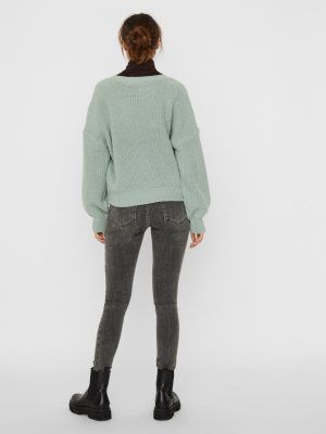 VMLEA LS V-NECK CARDIGAN NOOS Verde claro