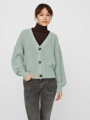 VMLEA LS V-NECK CARDIGAN NOOS Verde claro
