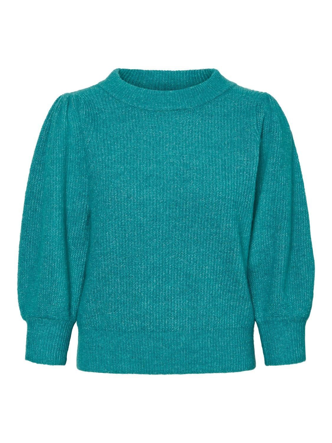 VEROCAM050 (4) VMELLA 3/4 RIB BLOUSE GA BOO Verde claro
