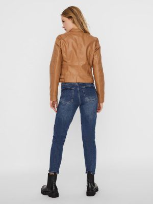 VMLOVE SHORT COATED JACKET Marrón Tobacco
