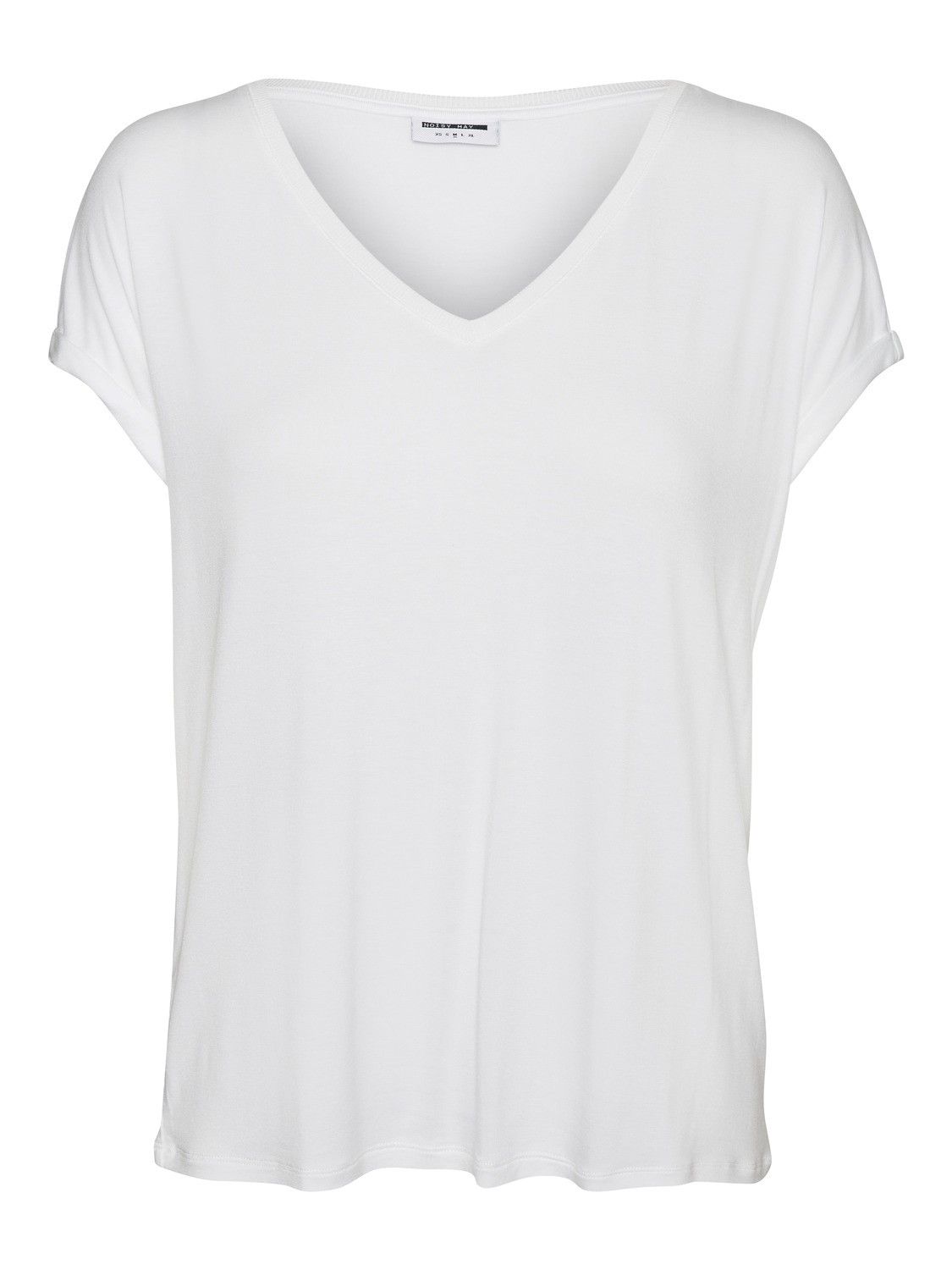NMNOLA S/S V-NECK TOP Bright White NMNOLA S/S V-NECK TOP Bright White