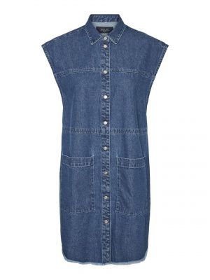 SLEEVELESS DENIM DRESS