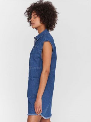 SLEEVELESS DENIM DRESS