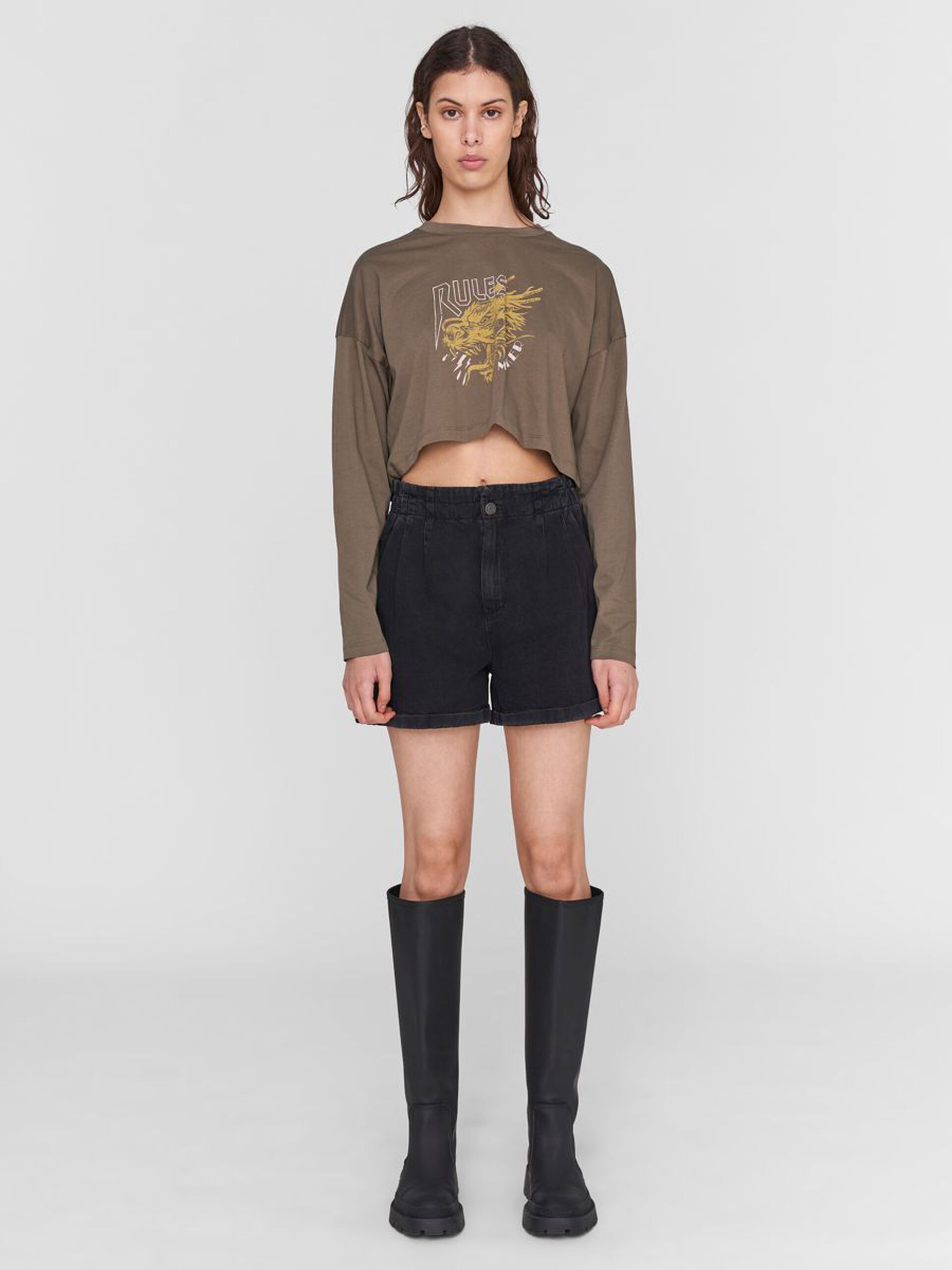 NOITOP010 (3) SEMI CROPPED LONG SLEEVED TOP