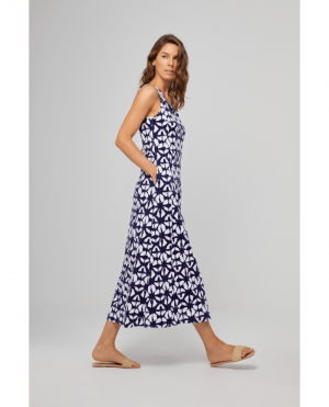 VESTIDO SIN MANGAS AZUL CELESTE