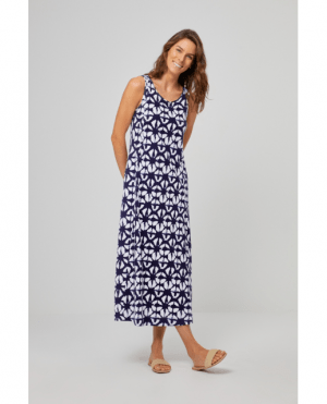 VESTIDO SIN MANGAS AZUL CELESTE