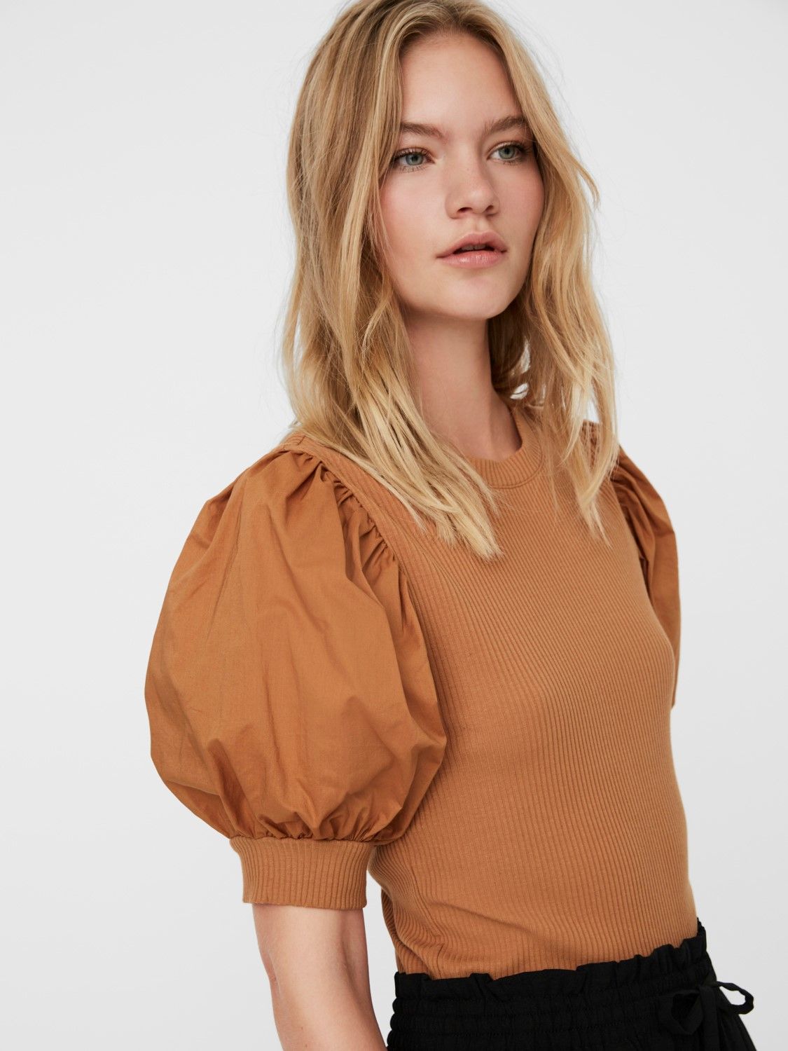 VERCAM020 (2) VMISLA 2/4 POPLIN SLEEVE TOP JRS GA