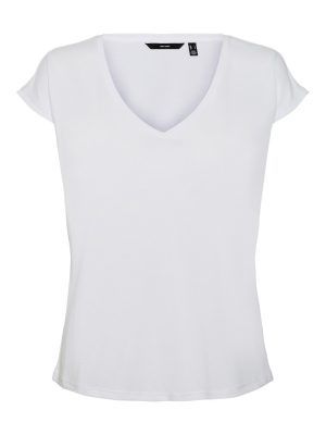 VMFILLI SS V-NECK TEE GA NOOS Bright White