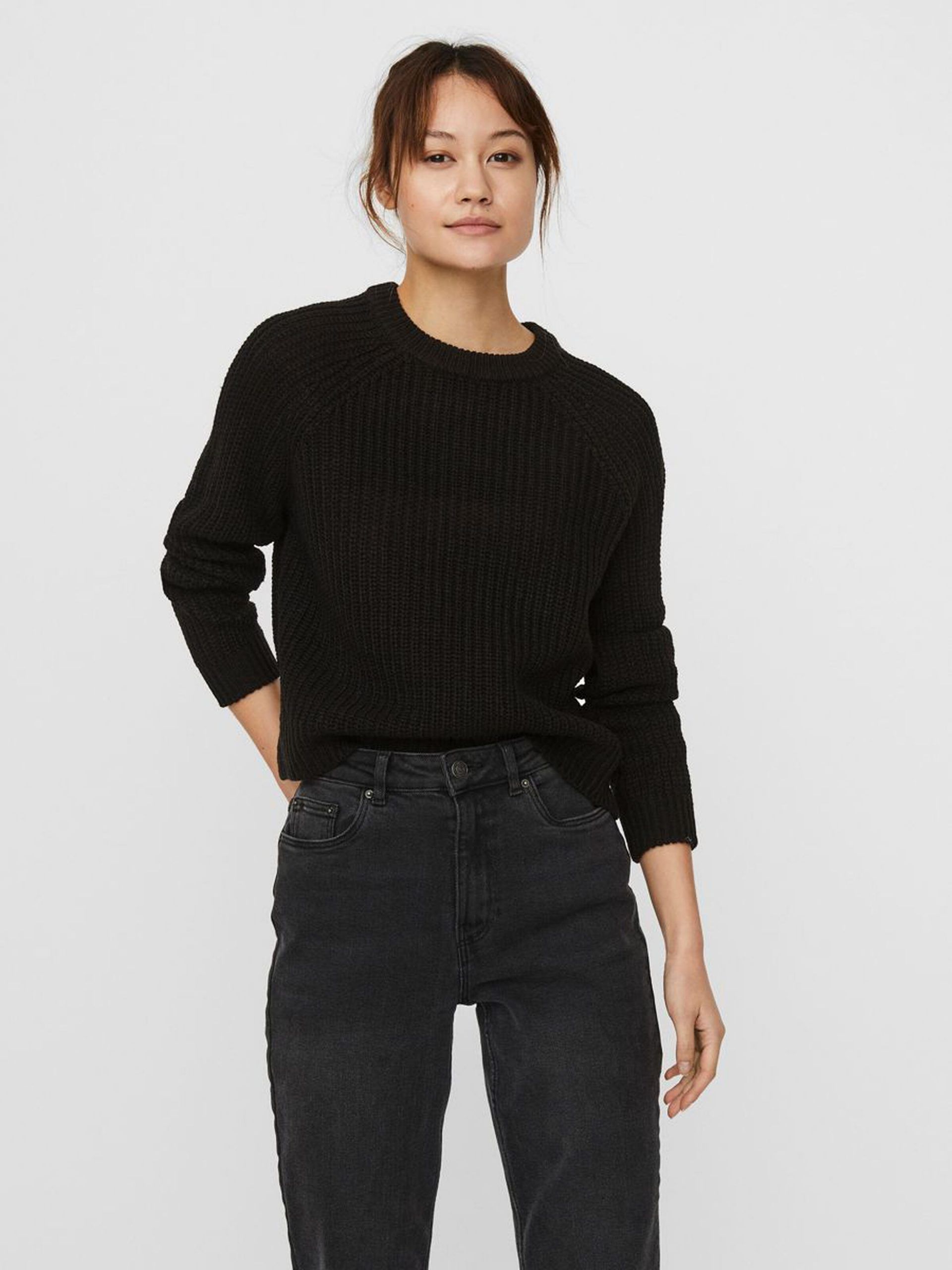 10247553_Black_003_ProductLarge O-NECK KNITTED PULLOVER