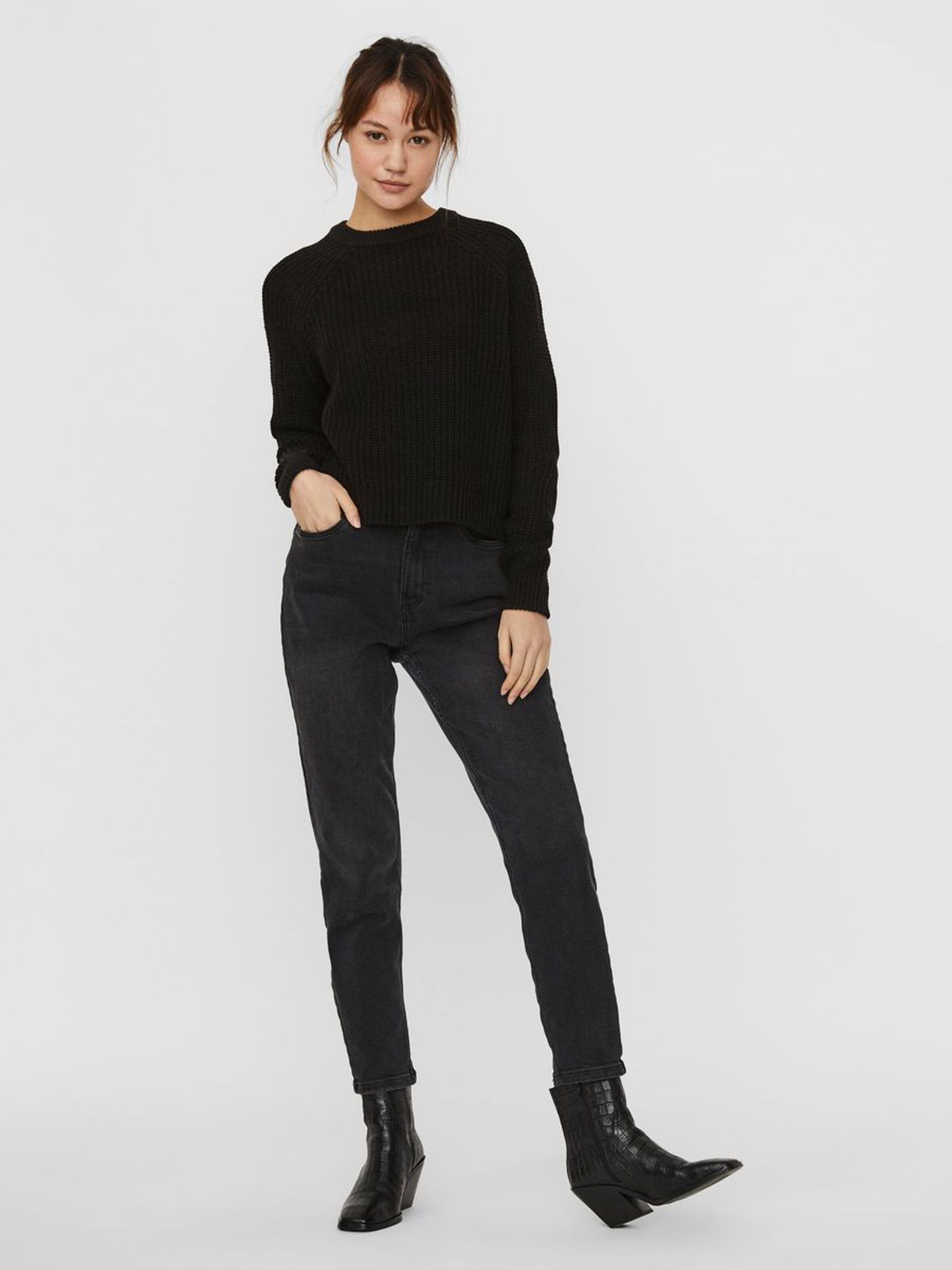 10247553_Black_005_ProductLarge O-NECK KNITTED PULLOVER