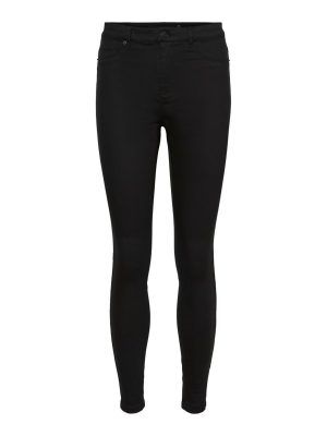 VMHOT SOPHIA HR SKINNY CLR PANTS Negro/Black