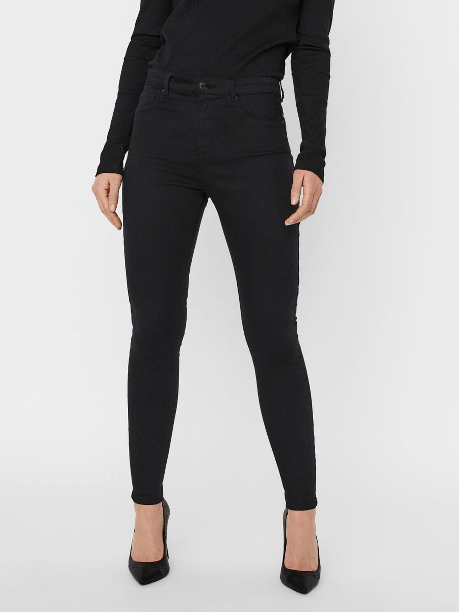 VMHOT SOPHIA HR SKINNY CLR PANTS Negro/Black VMHOT SOPHIA HR SKINNY CLR PANTS Negro/Black