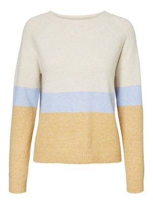 LONG SLEEVED KNITTED PULLOVER Beige / Birch