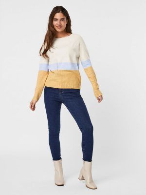 LONG SLEEVED KNITTED PULLOVER Beige / Birch