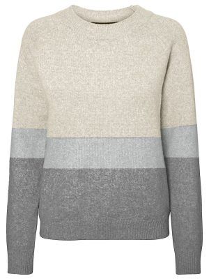 LONG SLEEVED KNITTED PULLOVER Gris / Grey