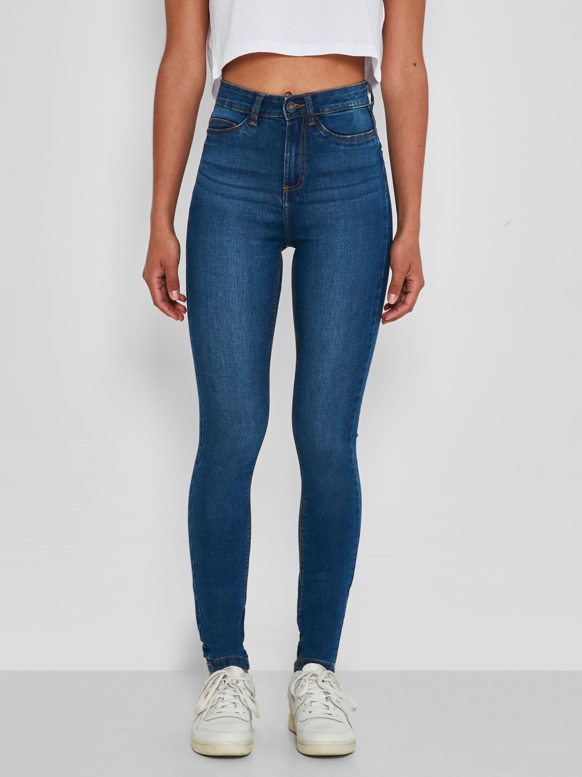 27007979_MediumBlueDenim_003 NMCALLIE HIGH WAIST SKINNY FIT JEANS