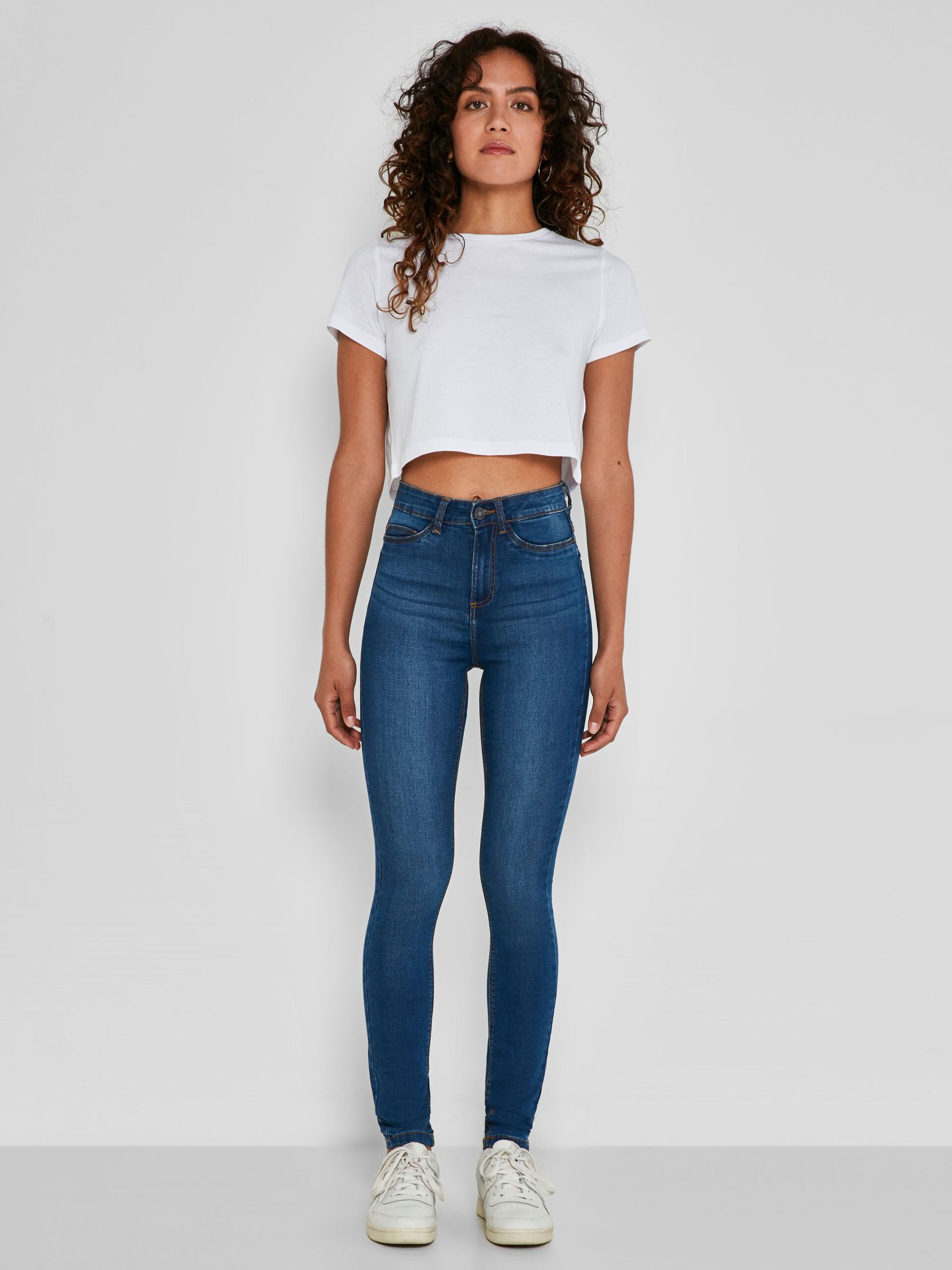 27007979_MediumBlueDenim_004 NMCALLIE HIGH WAIST SKINNY FIT JEANS