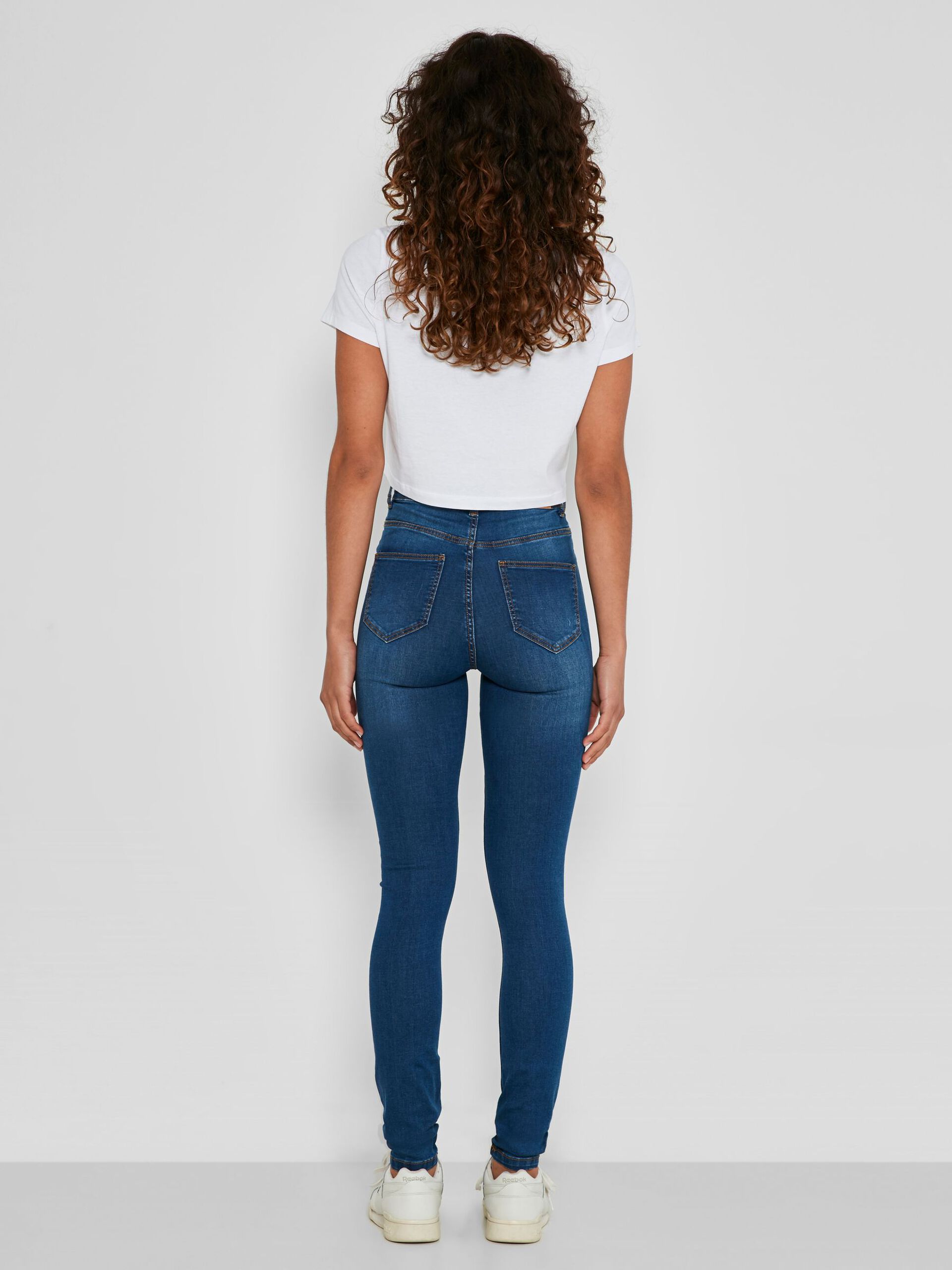 27007979_MediumBlueDenim_005 NMCALLIE HIGH WAIST SKINNY FIT JEANS