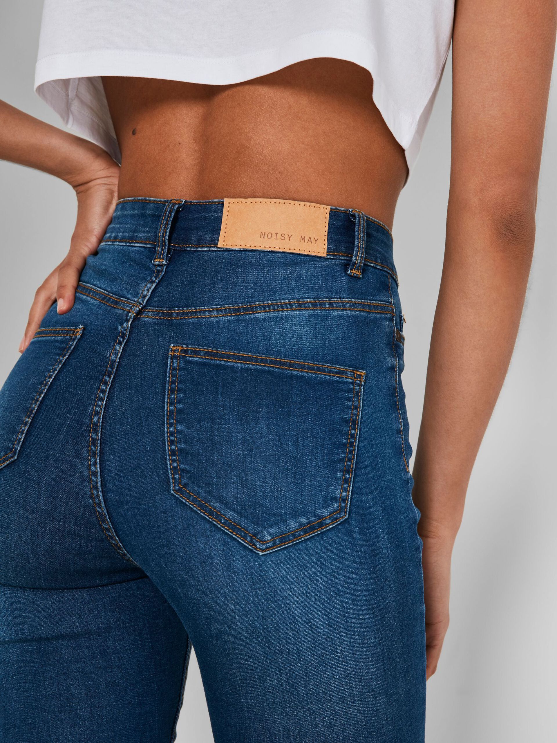27007979_MediumBlueDenim_008 NMCALLIE HIGH WAIST SKINNY FIT JEANS