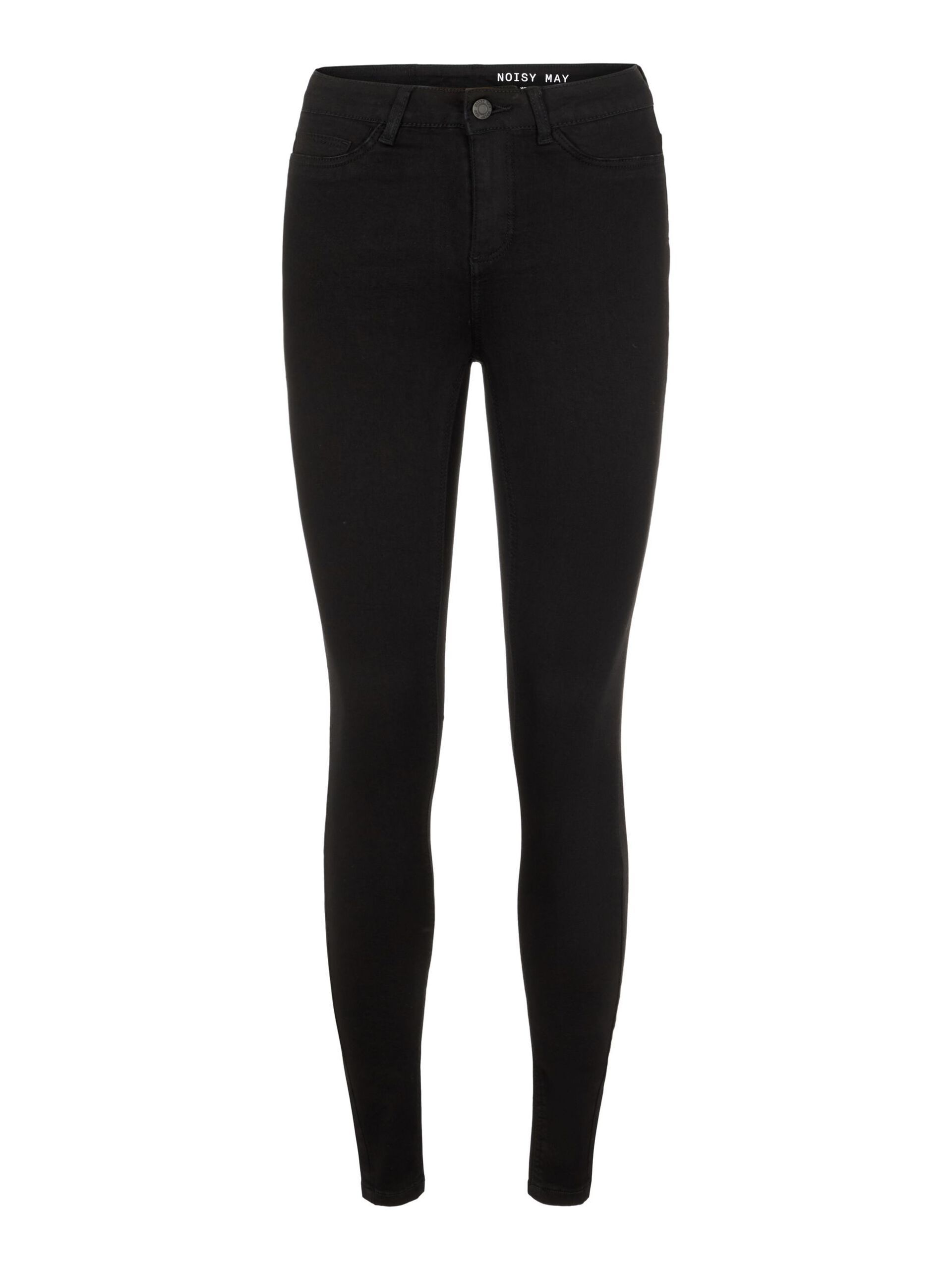27007982_BlackDenim_001 NMCALLIE HIGH WAIST SKINNY FIT JEANS Black Denim