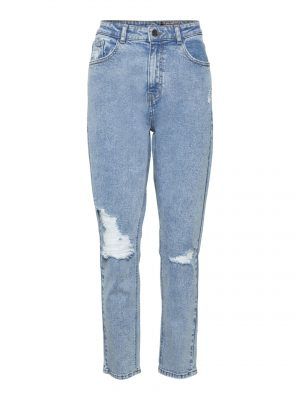 NMKATY HIGH WAISTED MOM JEANS Medium Blue Denim