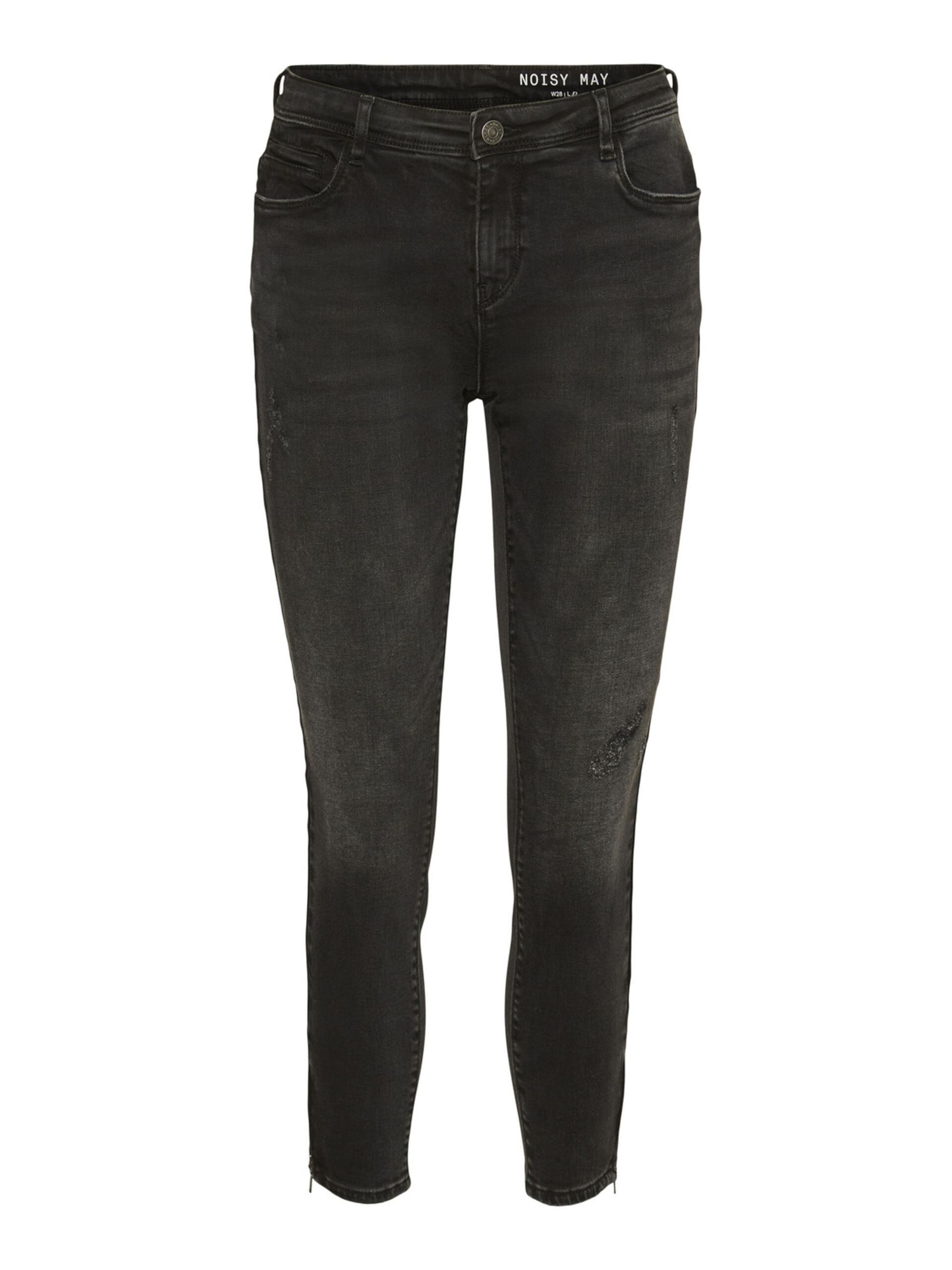 27018141_DarkGreyDenim_001 NMKIMMY CROPPED SKINNY FIT JEANS