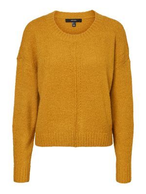VMNEWNANDI LS O-NECK CROP BLOUSE GA Chai Tea