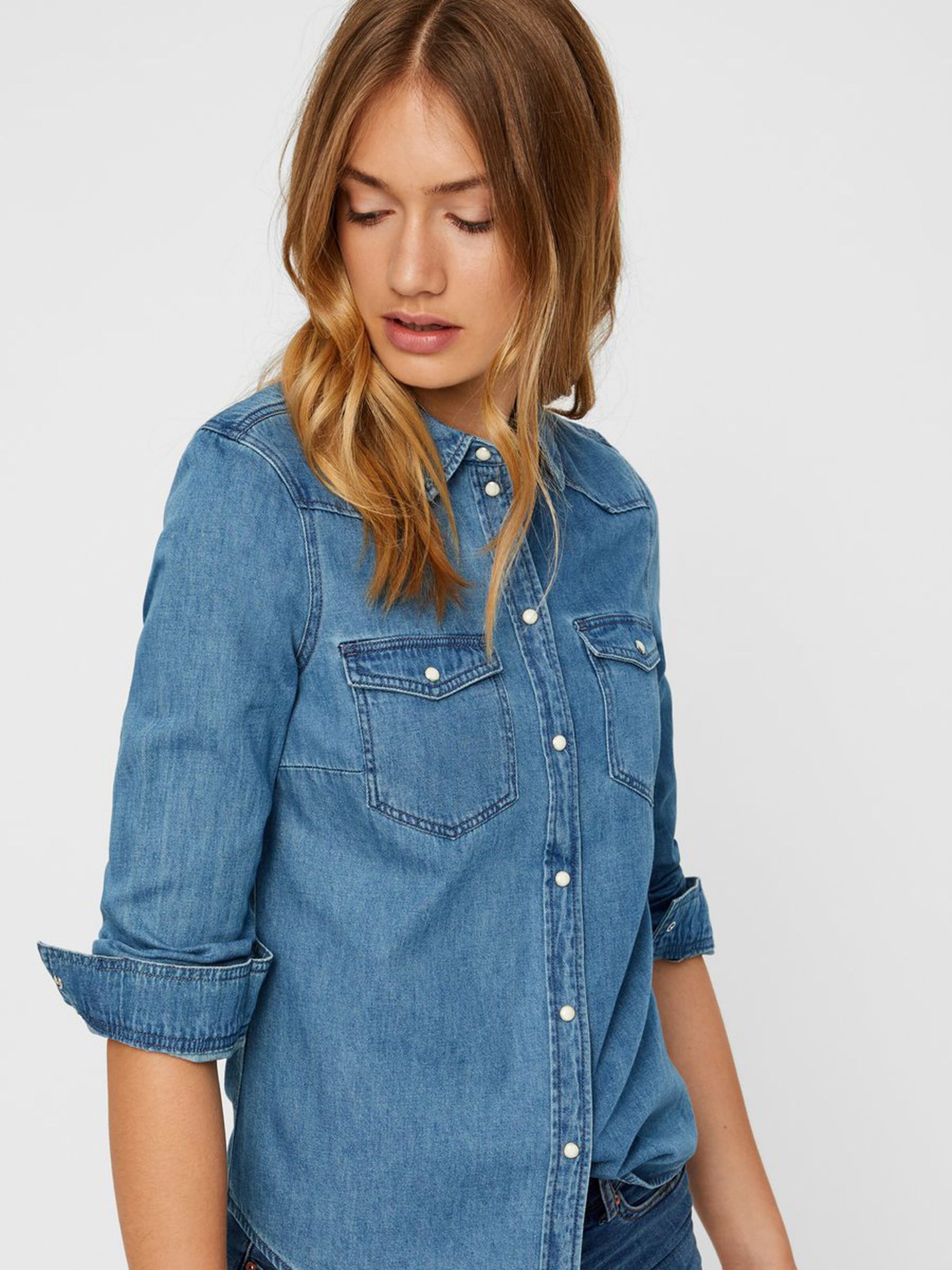 10209106_MediumBlueDenim_006_ProductLarge SLIM FIT DENIM SHIRT