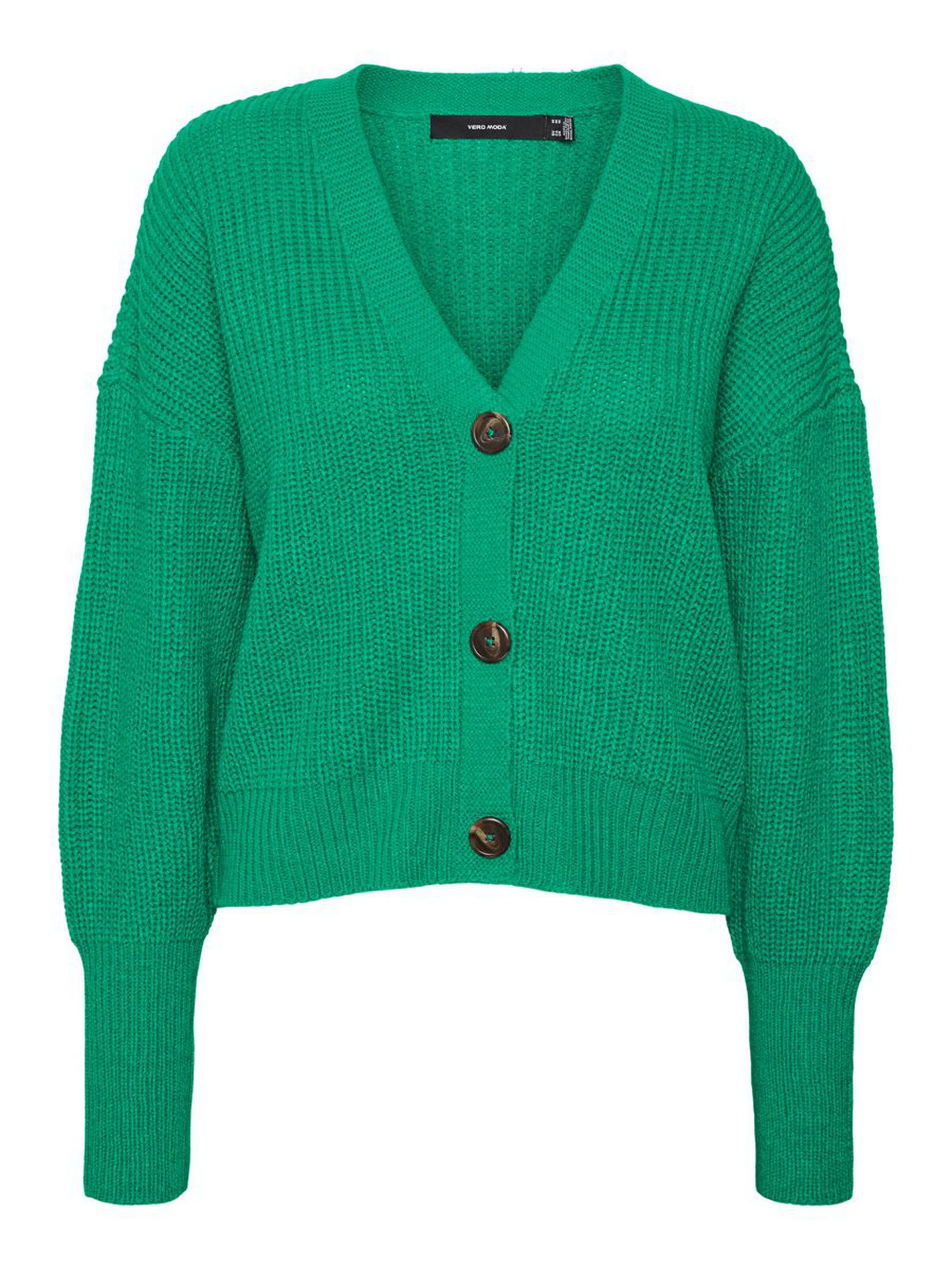 10249632_HollyGreen_001_ProductLarge V-NECK KNITTED CARDIGAN