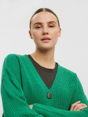 V-NECK KNITTED CARDIGAN