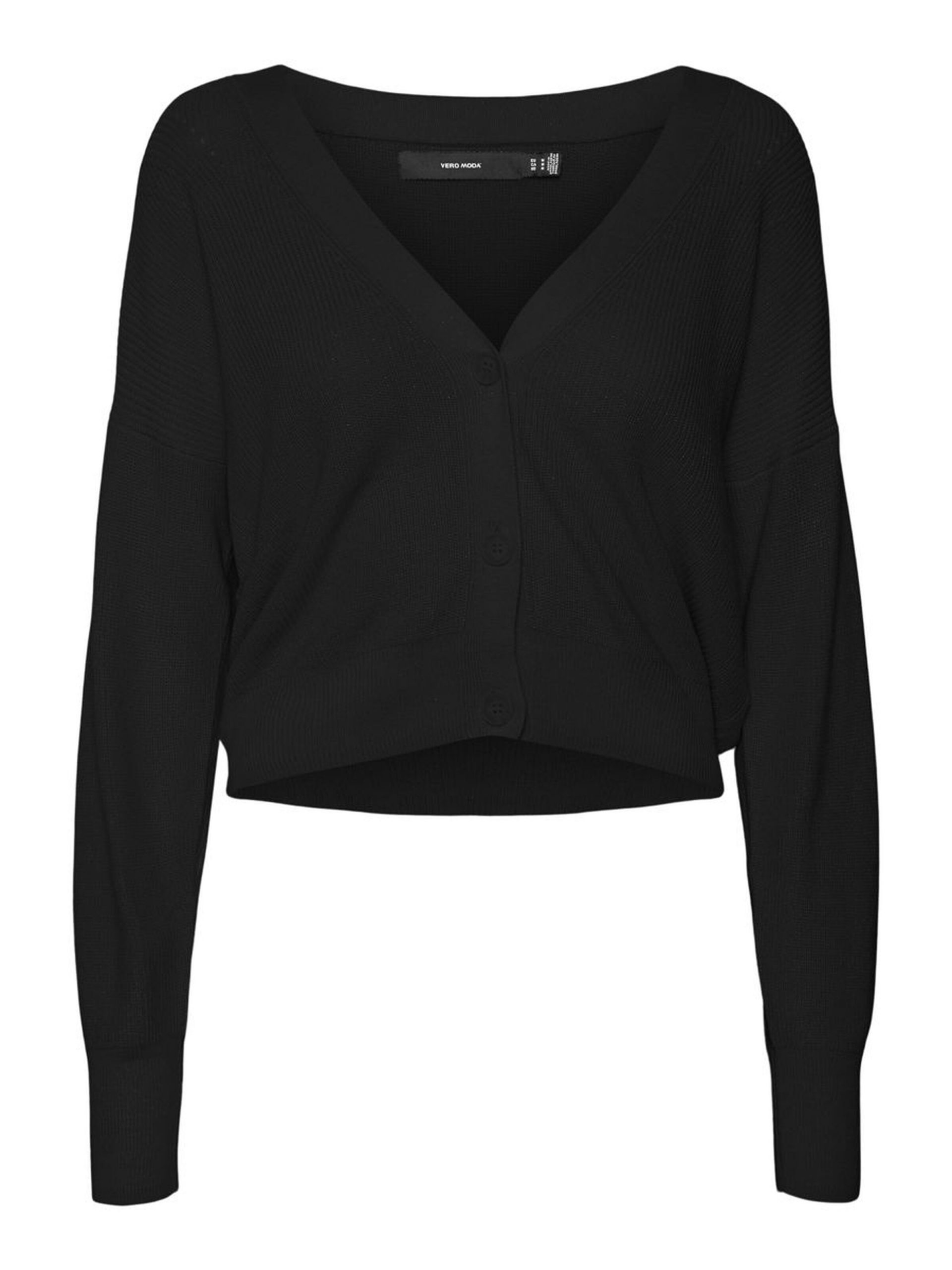 10261276_Black_001_ProductLarge LONG SLEEVED KNITTED CARDIGAN