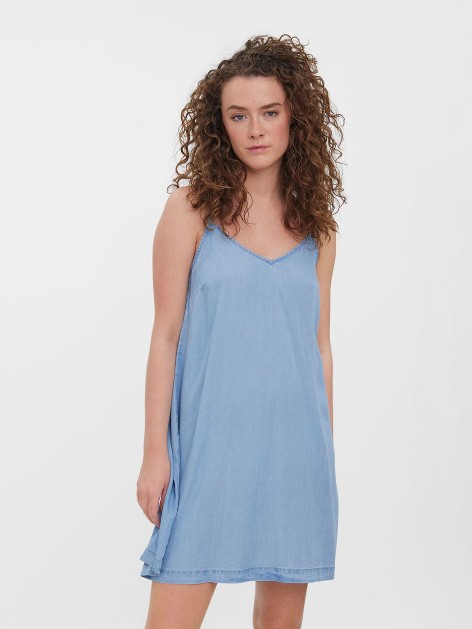 10260992_LightBlueDenim_003_ProductLarge BACK BOW DETAILED SHORT DRESS