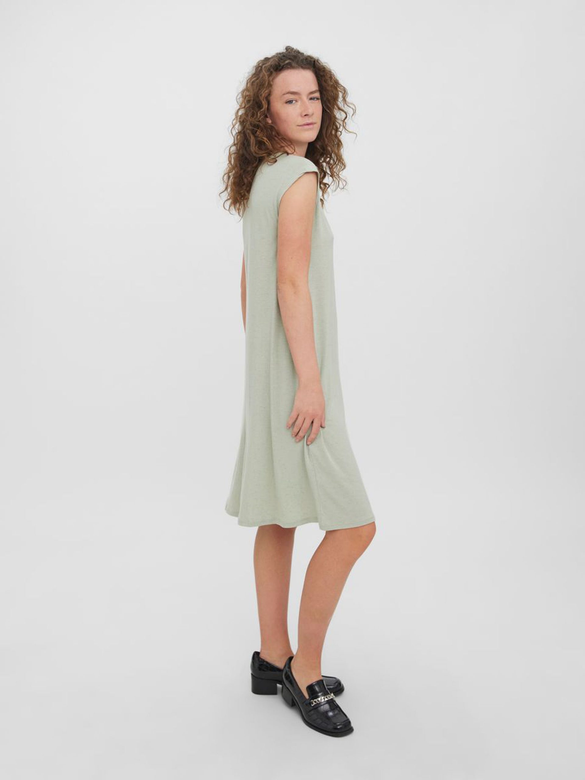 10262298_DesertSage_003_ProductLarge LOOSE SHORT SLEEVED DRESS