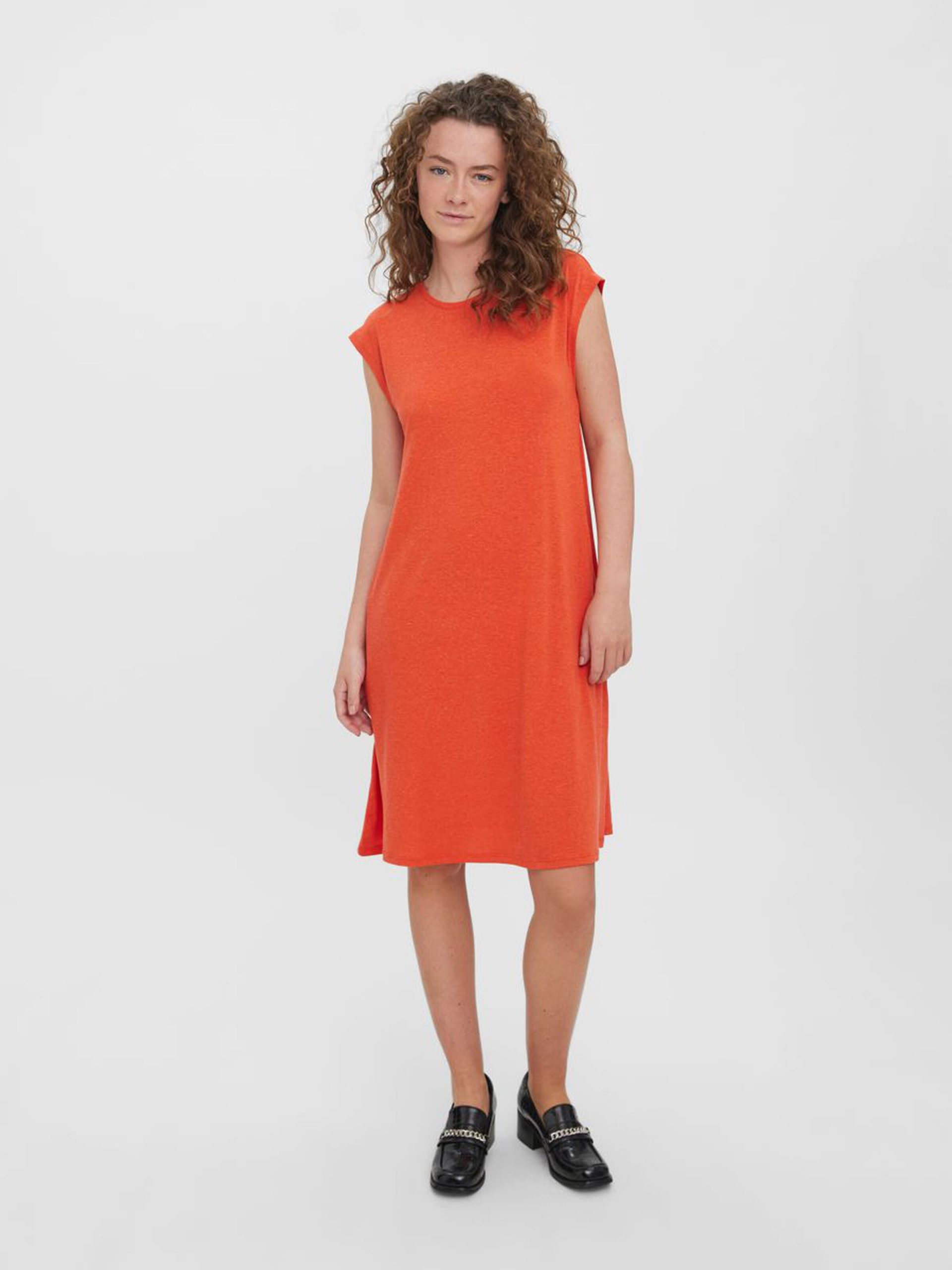 10262298_SpicyOrange_003_ProductLarge LOOSE SHORT SLEEVED DRESS