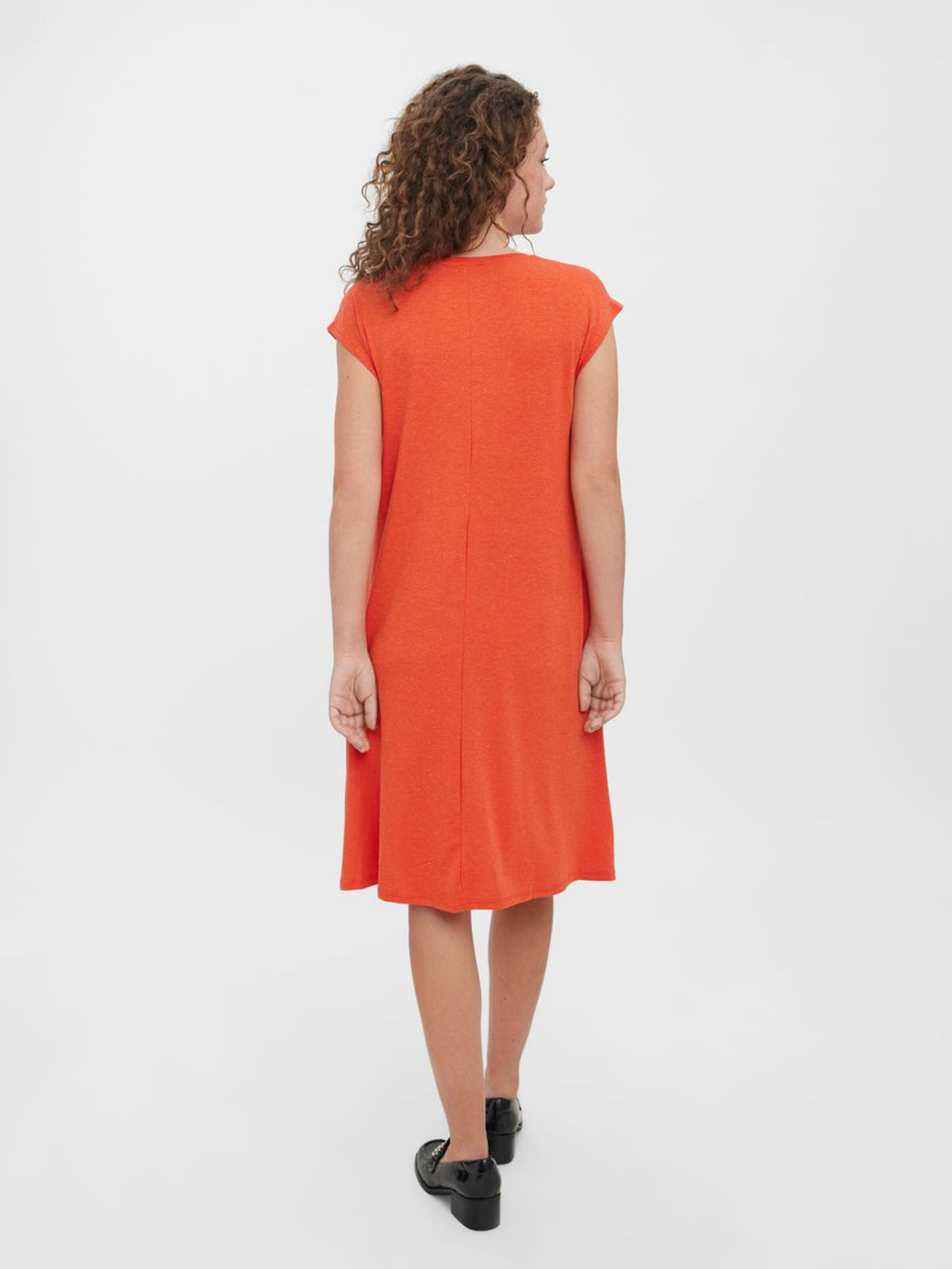 10262298_SpicyOrange_004_ProductLarge LOOSE SHORT SLEEVED DRESS