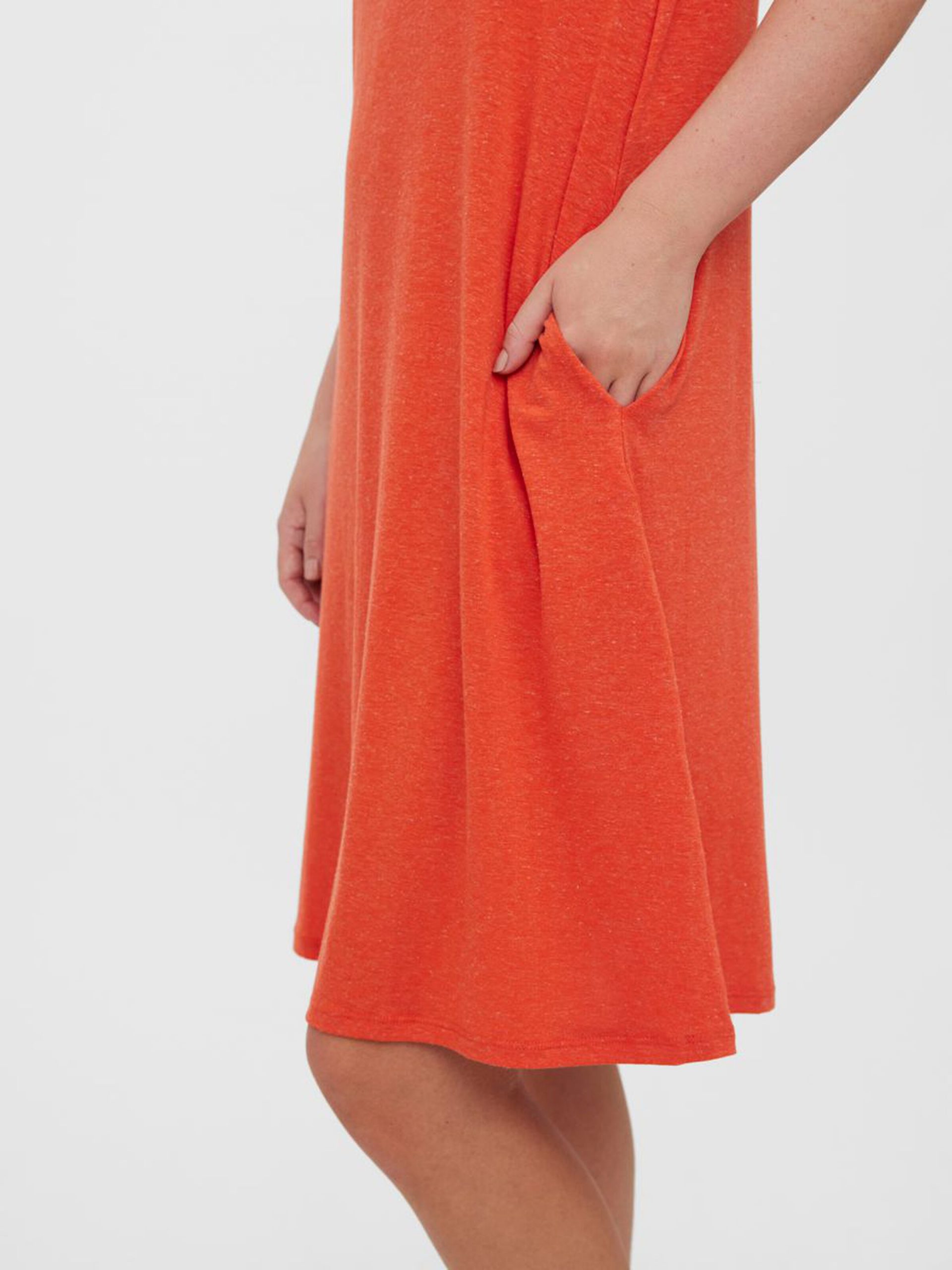 10262298_SpicyOrange_006_ProductLarge LOOSE SHORT SLEEVED DRESS