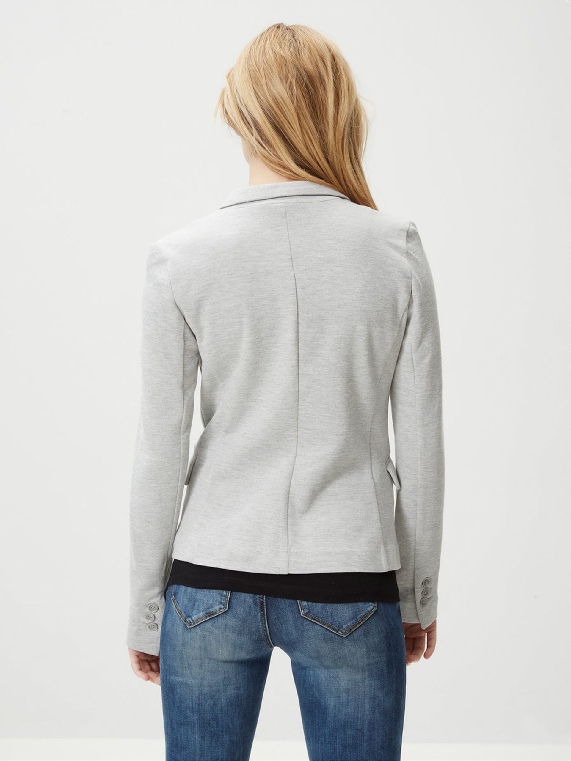 10154123_LightGreyMelange_004_ProductLarge JERSEY BLAZER Grey Melange