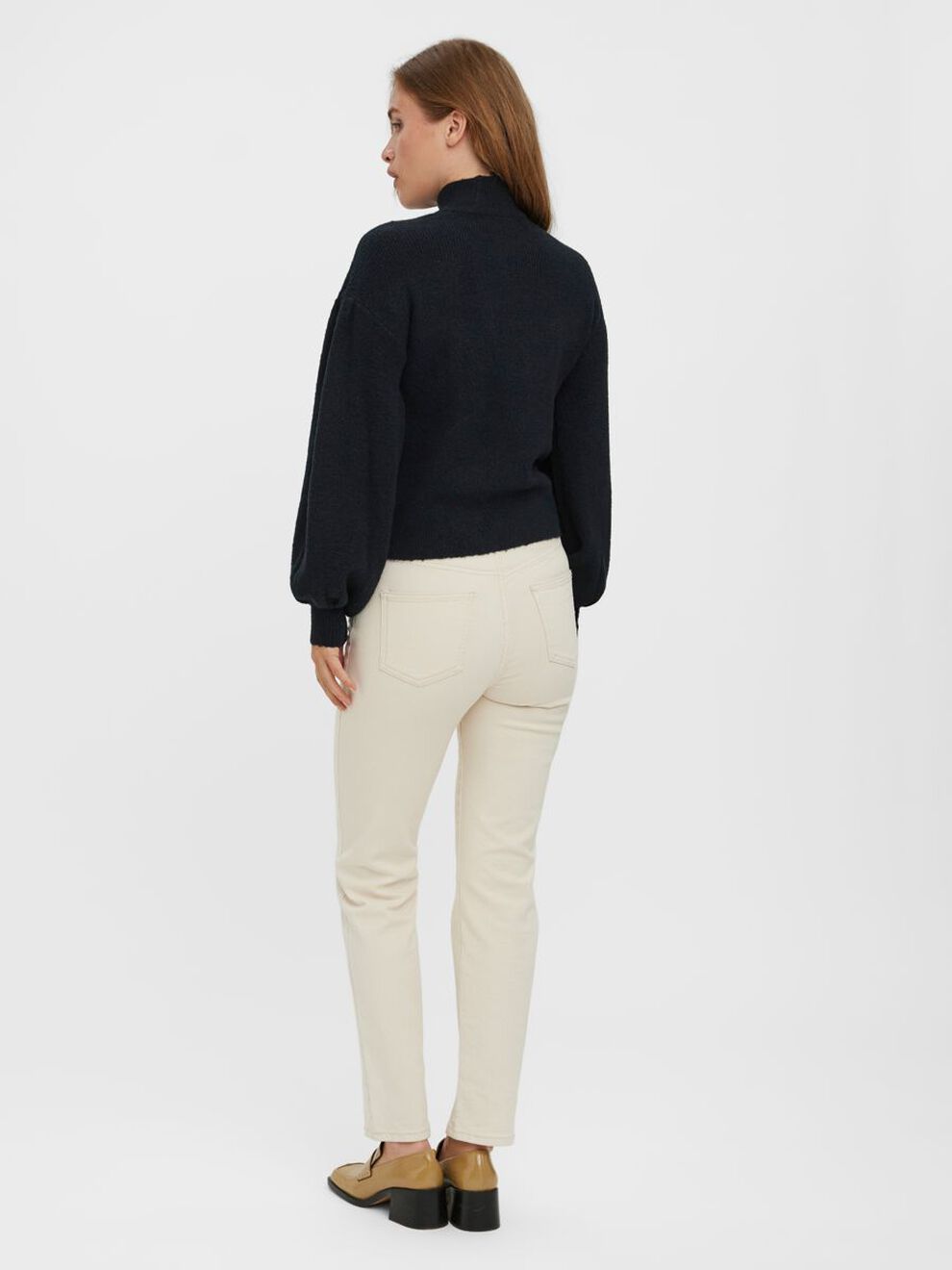 10268304_Black_004_ProductLarge FUNNELNECK KNITTED PULLOVER Negro