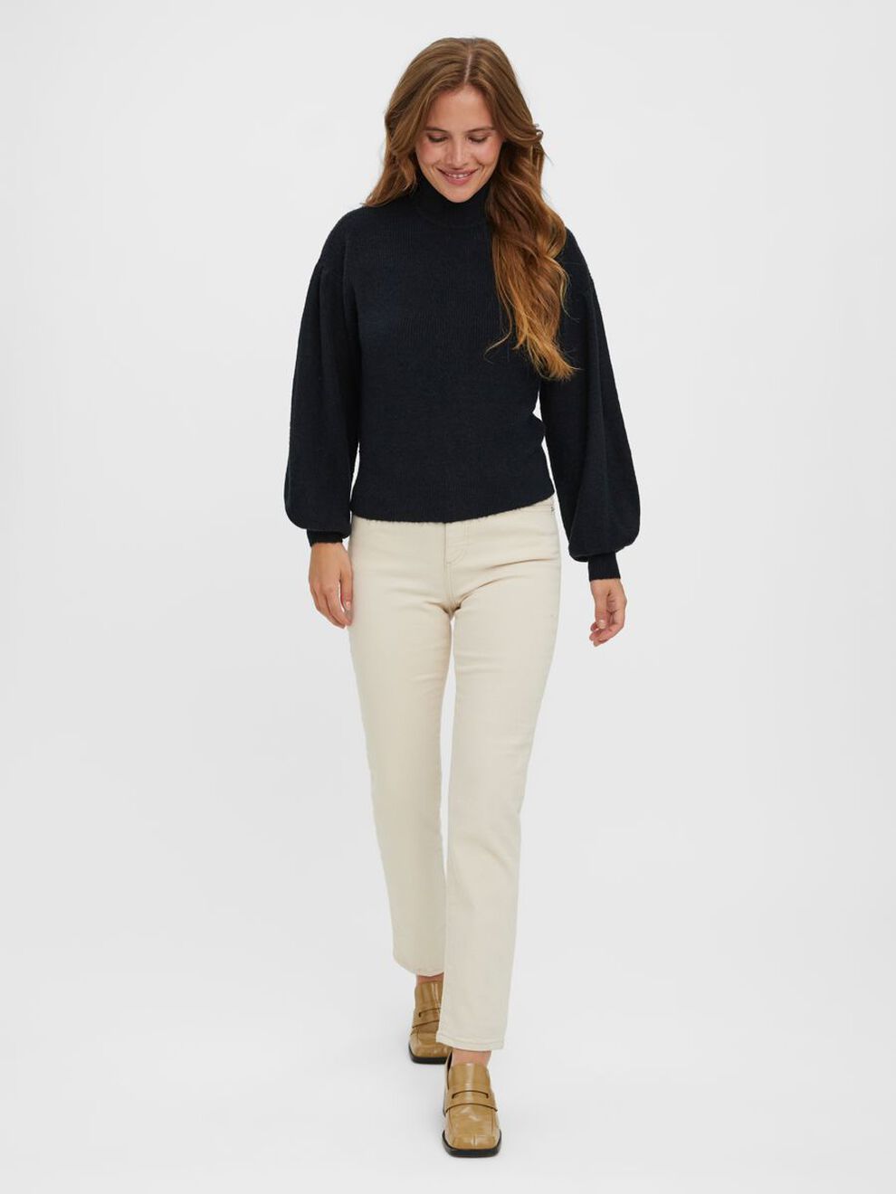 10268304_Black_005_ProductLarge FUNNELNECK KNITTED PULLOVER Negro